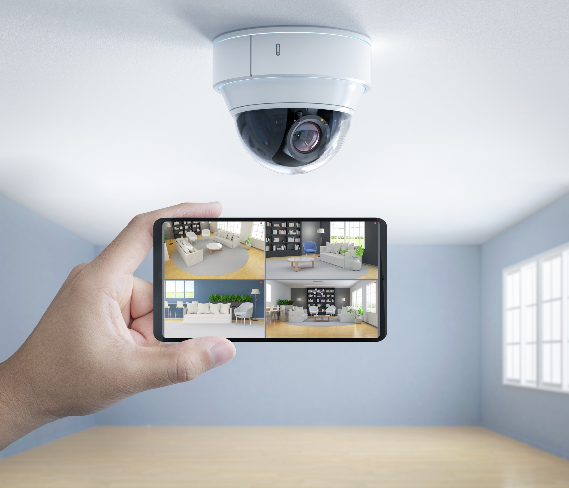 Mobile connect with home security camera